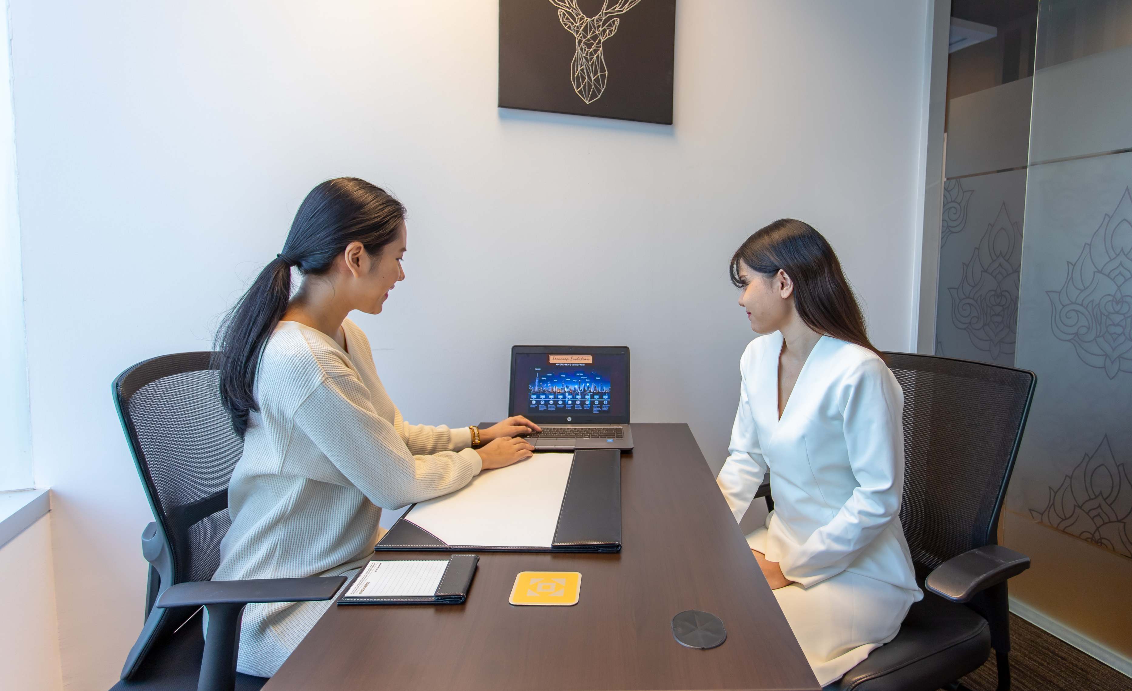 IT Support helping a client