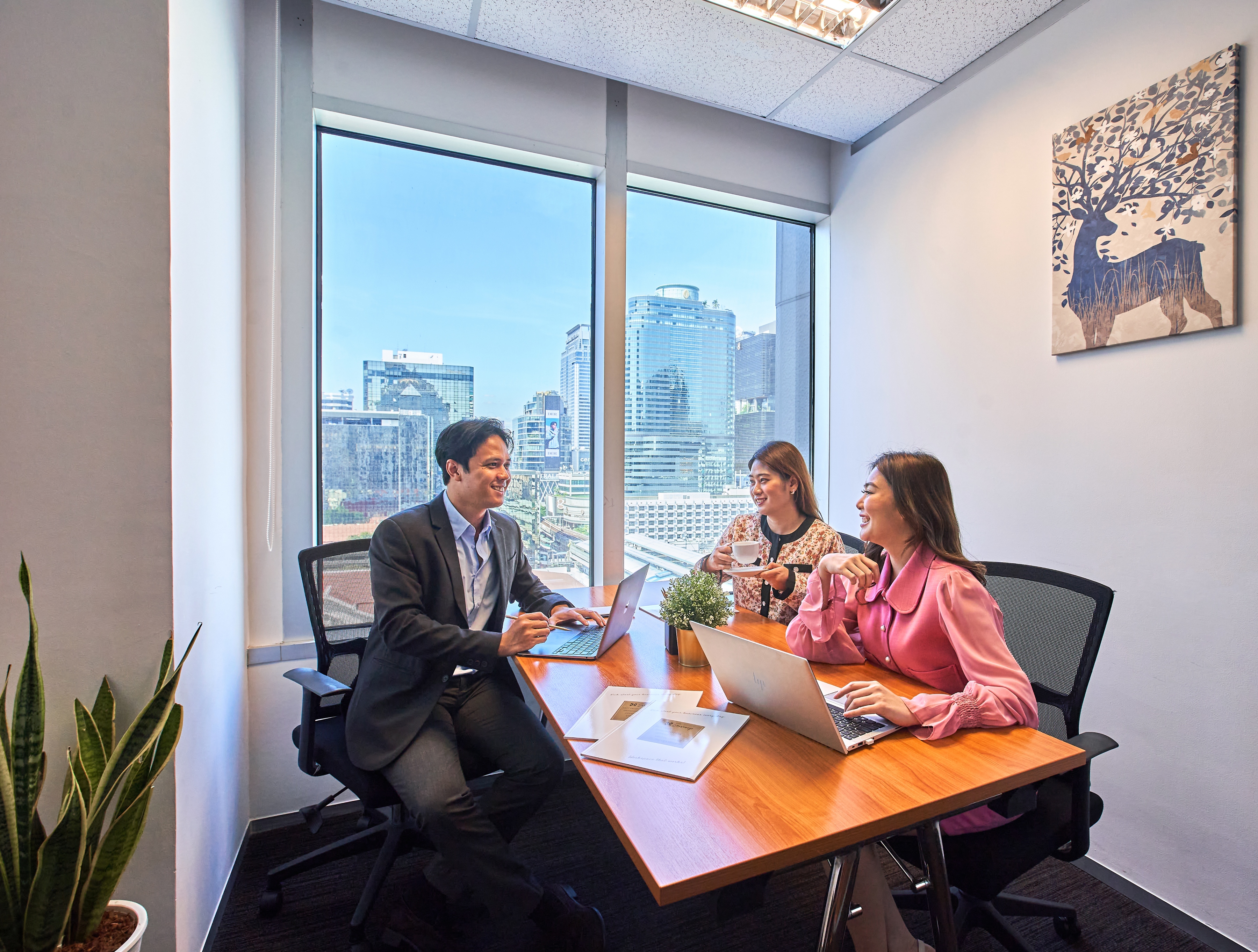 Serviced Office, Mercury Tower, Bangkok, Thailand, Private Office with view