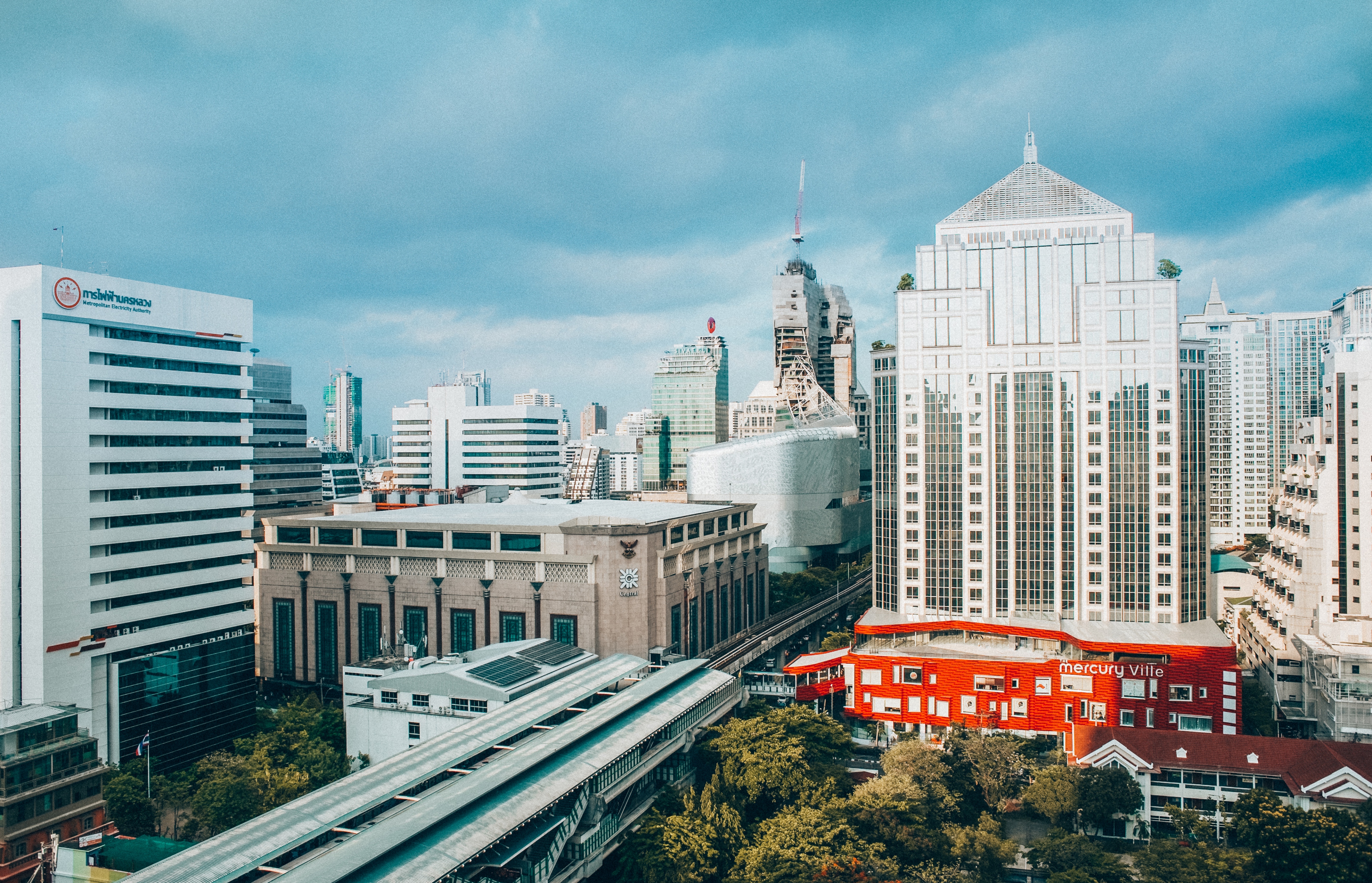 Serviced Office, Mercury Tower, Bangkok, Thailand, MercuryVille and building